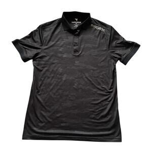 Macade Golf Black Camo Polo Size Large Performance Moisture Wicking Athletic